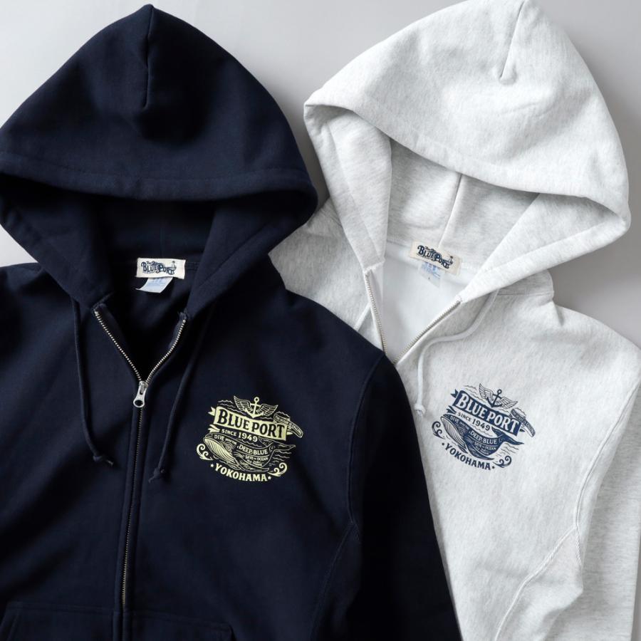 BLUE PORT ジップアップパーカー パーカー メンズ ヘビーウェイト 長袖
