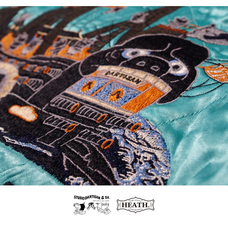 スカジャンメンズ ブランド ジャケット コラボ 別注 高品質 大人 定番 別珍 サテン アメカジ ビンテージ 40年代 50年代 アメカジ 横浜 Ht 040 Jkt Heath Industrial 通販 Yahoo ショッピング