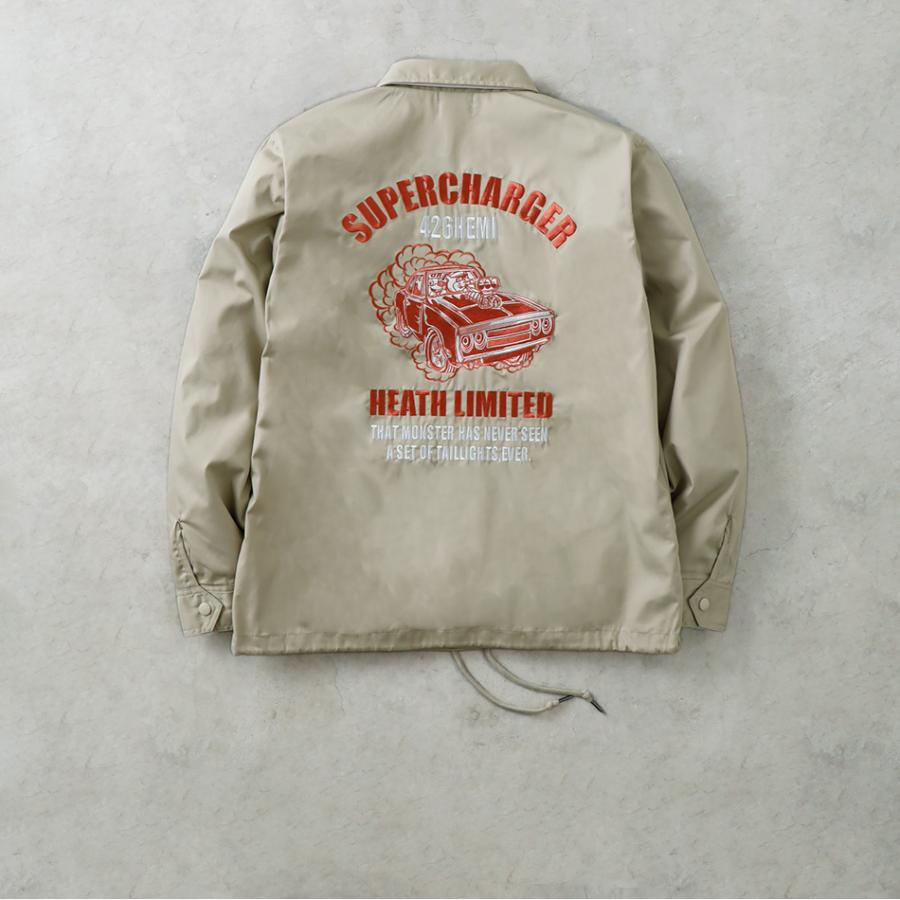 コーチジャケット メンズ アウター 刺繍 羽織り スーパーチャージャー