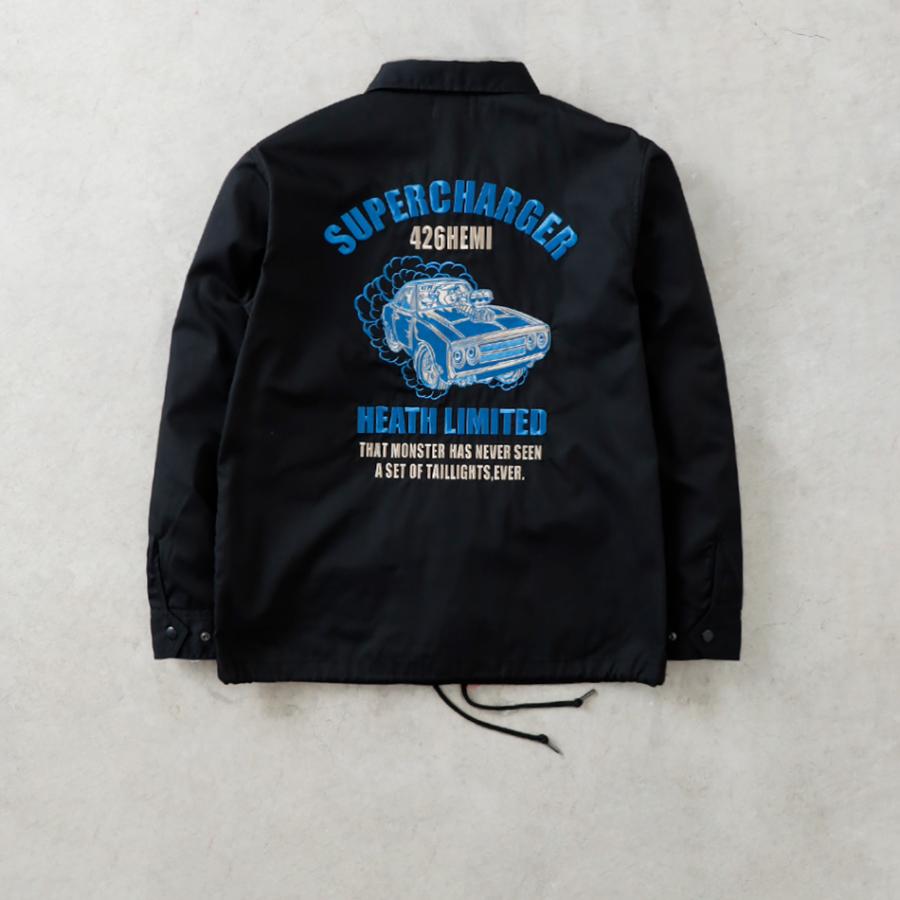 コーチジャケット メンズ アウター 刺繍 羽織り スーパーチャージャー