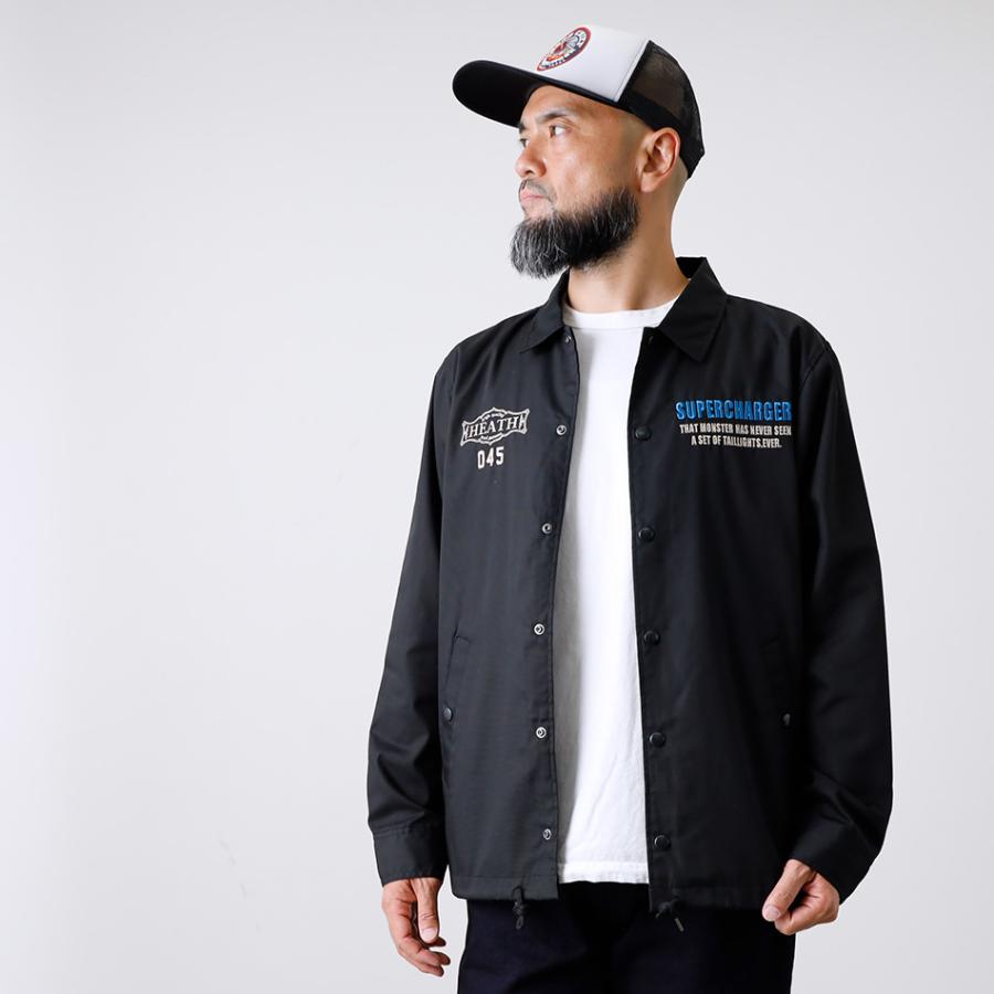 コーチジャケット メンズ アウター 刺繍 羽織り スーパーチャージャー