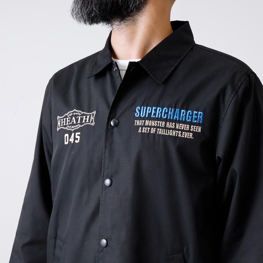 コーチジャケット メンズ アウター 刺繍 羽織り スーパーチャージャー