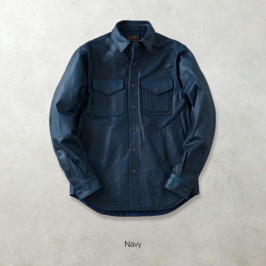 Blue Cross　レザージャケット BLUE PORT レザージャケット アウター メンズ シャツジャケット 革