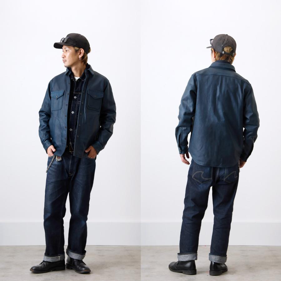 BLUE PORT レザージャケット アウター メンズ シャツジャケット 革