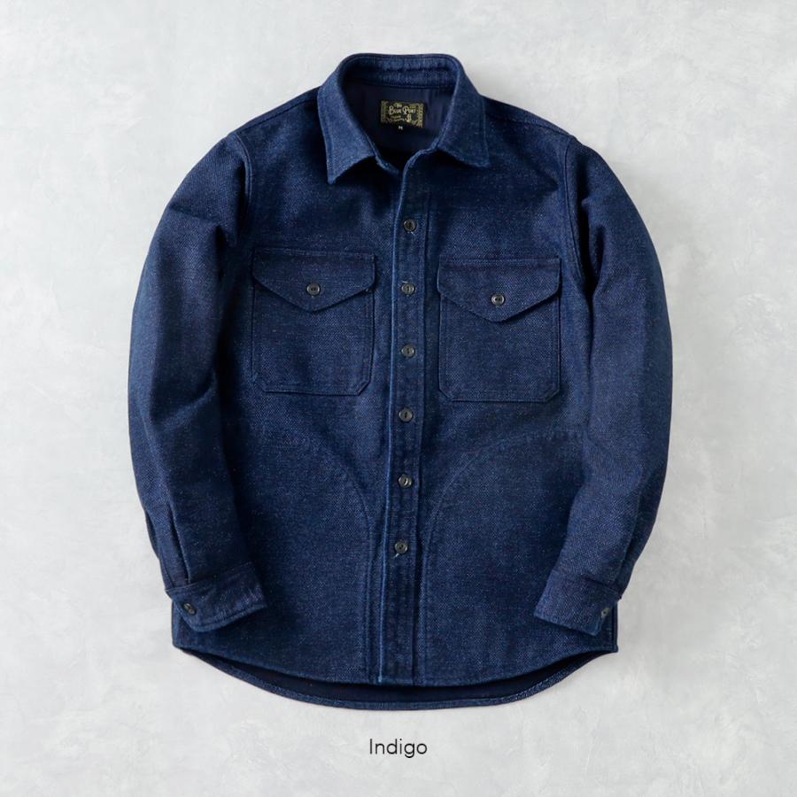 BLUE PORT 刺し子 シャツ ジャケット インディゴ ライトアウター