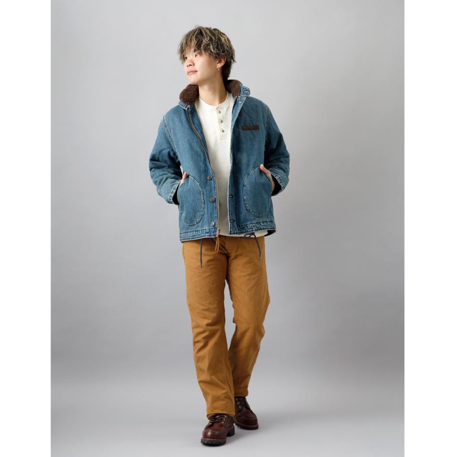 美品☆ BLUE BLUE N-1 最新 デッキジャケット コーデュロイ ボア