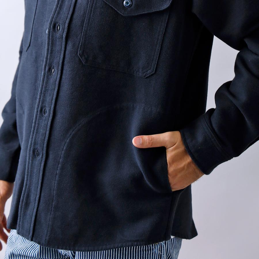 BLUE PORT コットンメルトン CPOシャツジャケット メンズ ネイビー