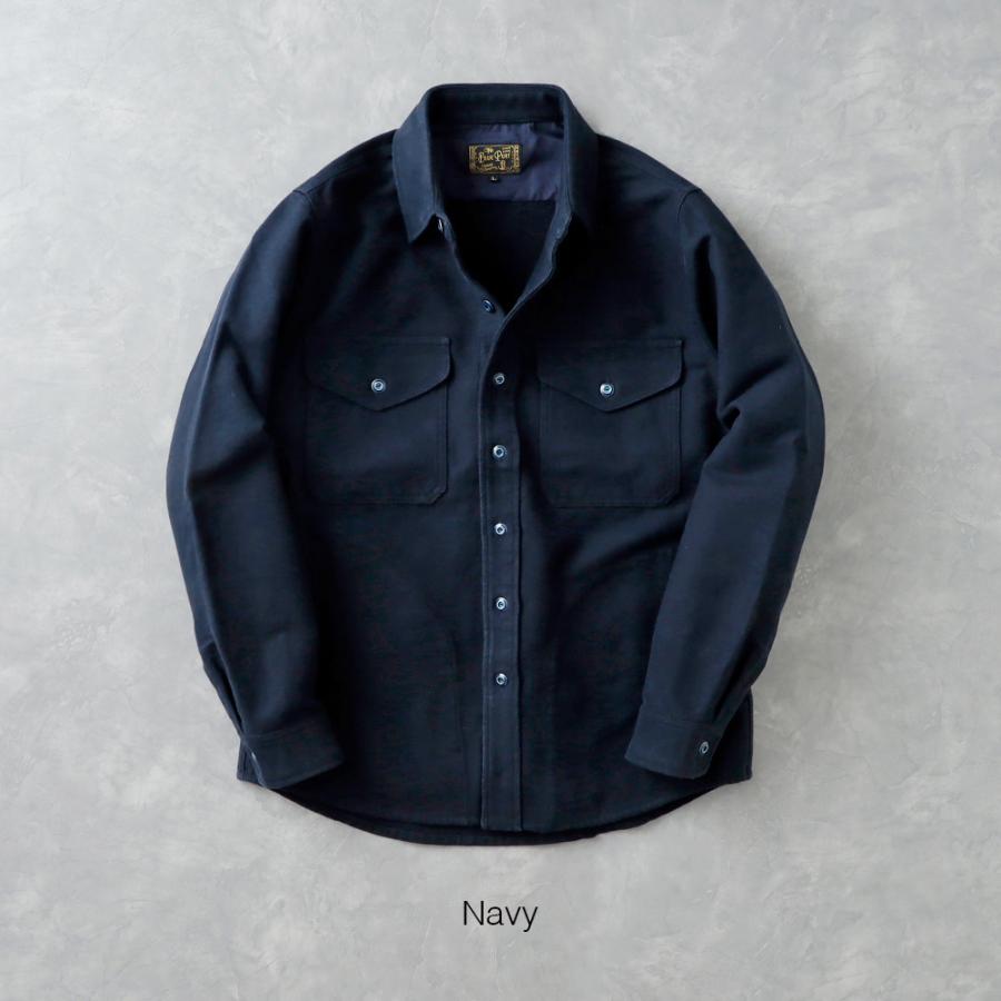 BLUE PORT コットンメルトン CPOシャツジャケット メンズ ネイビー