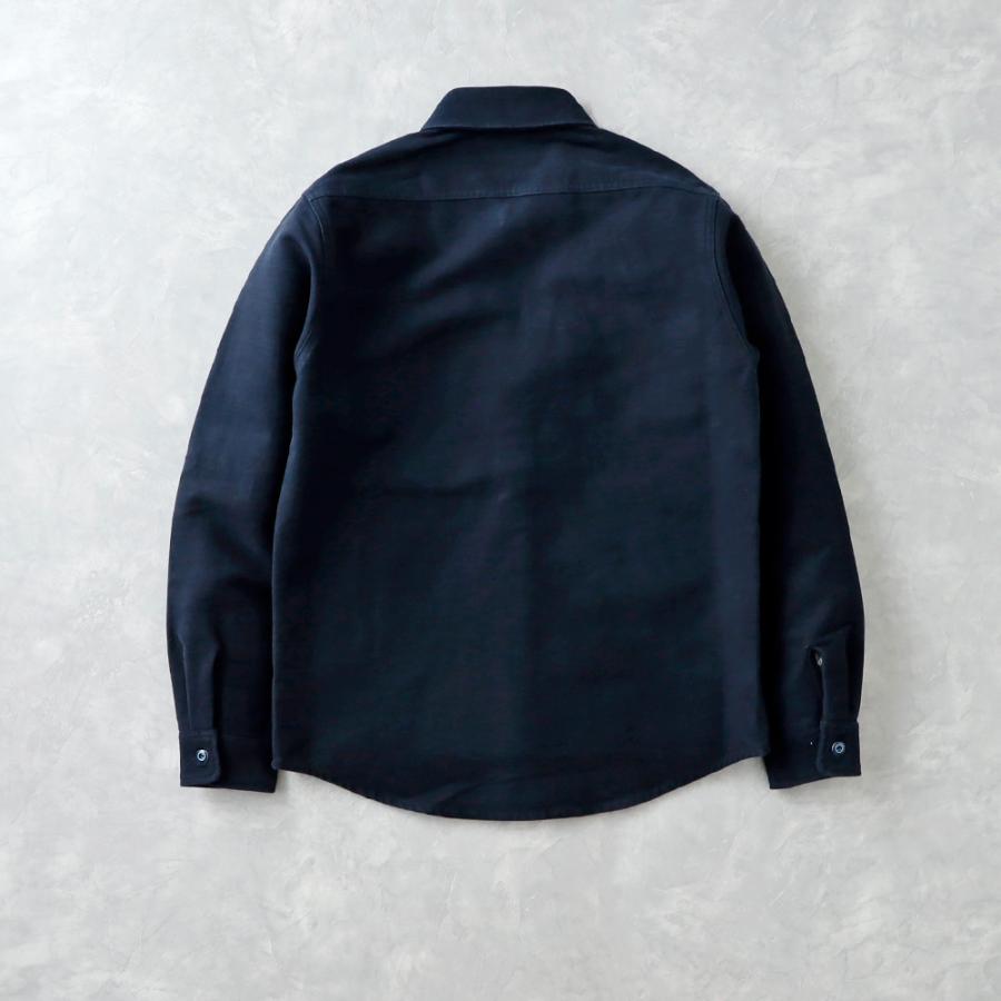 【美品】kolor ウール ネイビー シャツジャケット BLUE PORT 10%OFF！ファミリーSALE！ コットンメルトン CPOシャツ