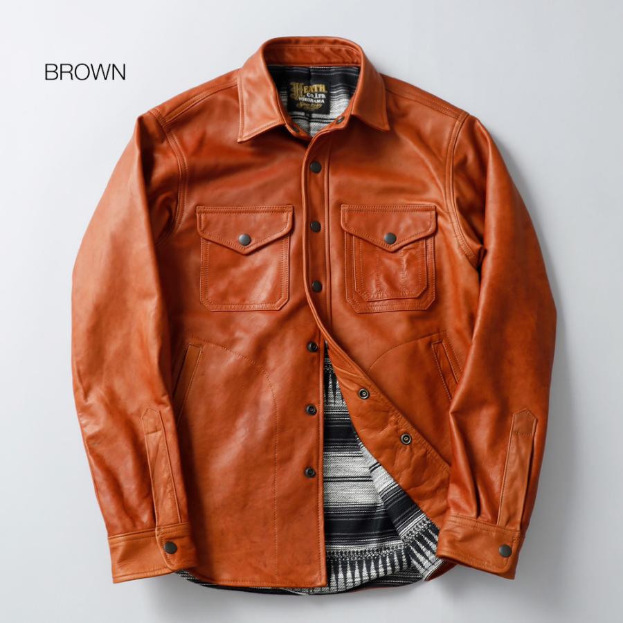 10%OFF！ファミリーSALE！ ホースレザーシャツ 馬革 日本製 メンズ