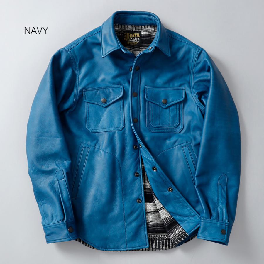 ホースレザーシャツ 馬革 日本製 メンズ アウター レザーシャツ