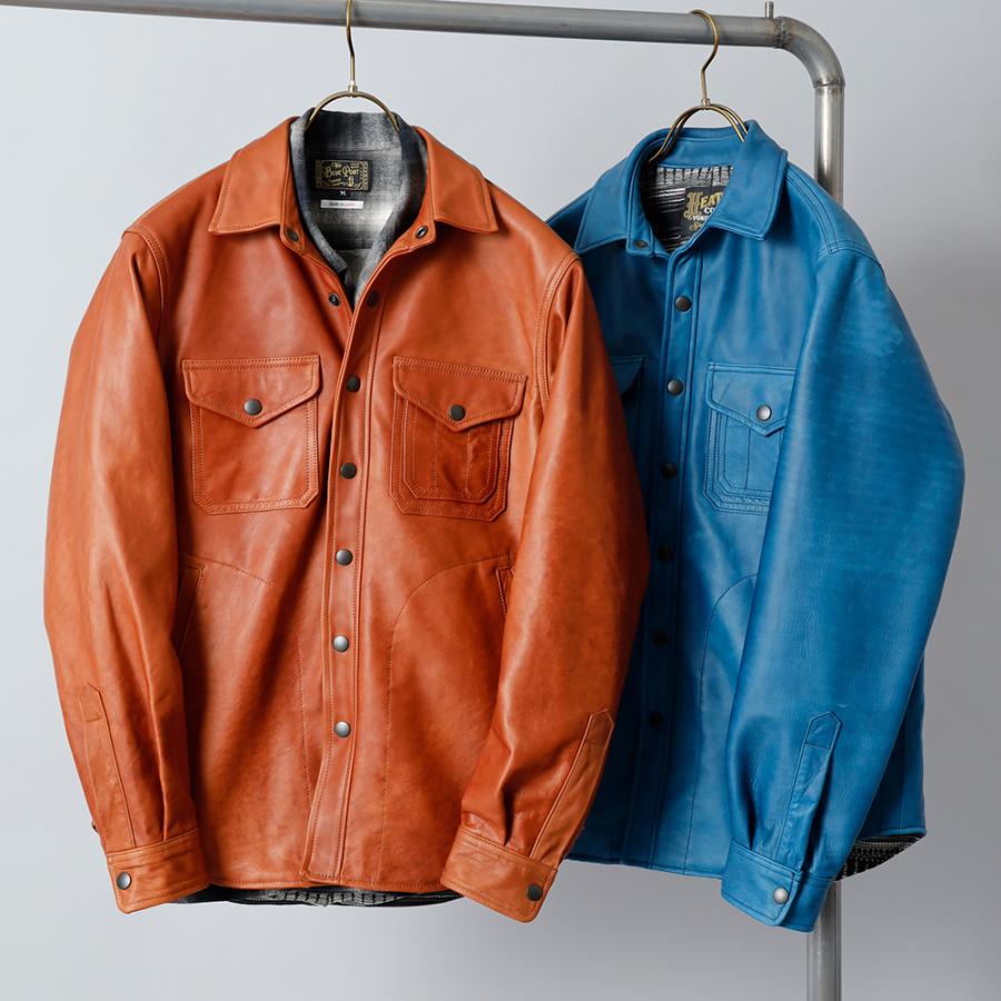 ホースレザーシャツ 馬革 日本製 メンズ アウター レザーシャツ