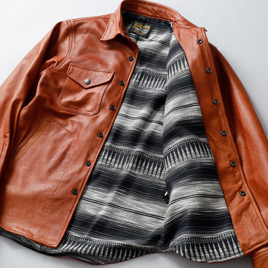 10%OFF！ファミリーセール！ホースレザーシャツ 馬革 日本製 メンズ