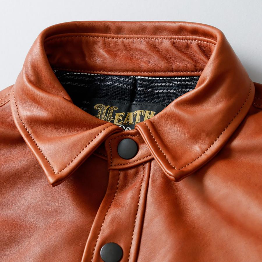 The letters HORSEHIDE レザーシャツ M ホースレザーシャツ 馬革 日本製 メンズ アウター レザーシャツ