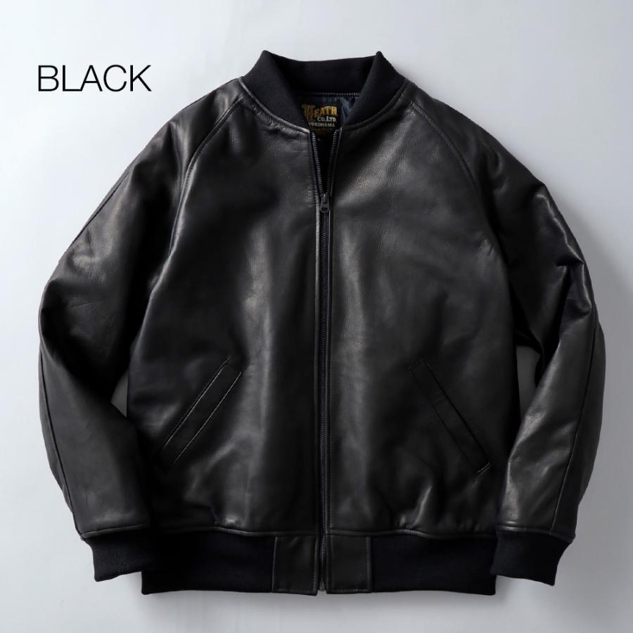 10%OFF！ファミリーセール！ ホースレザー スタジャン 馬革 日本製 メンズ アウター レザー ヴィンテージ 加工 本革 スタジアムジャンパーの画像