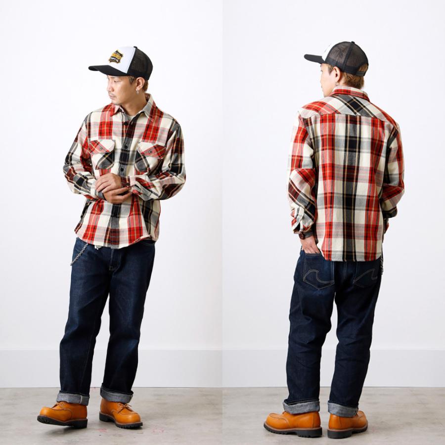 BLUE PORT 3000円オフクーポン対象 ネルシャツ メンズ チェックシャツ