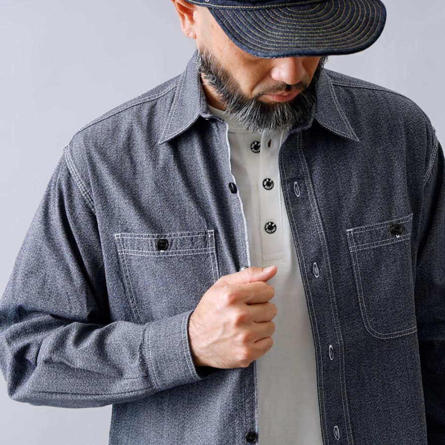 BLUE PORT 10%OFF！ファミリーセール！ シャンブレーシャツ メンズ 赤