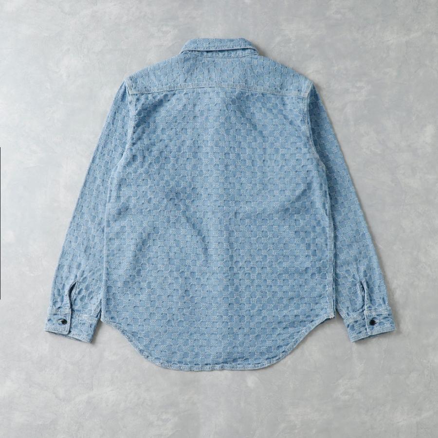 BLUE PORT デニムシャツ メンズ ワークシャツ 長袖 インディゴ ジャ