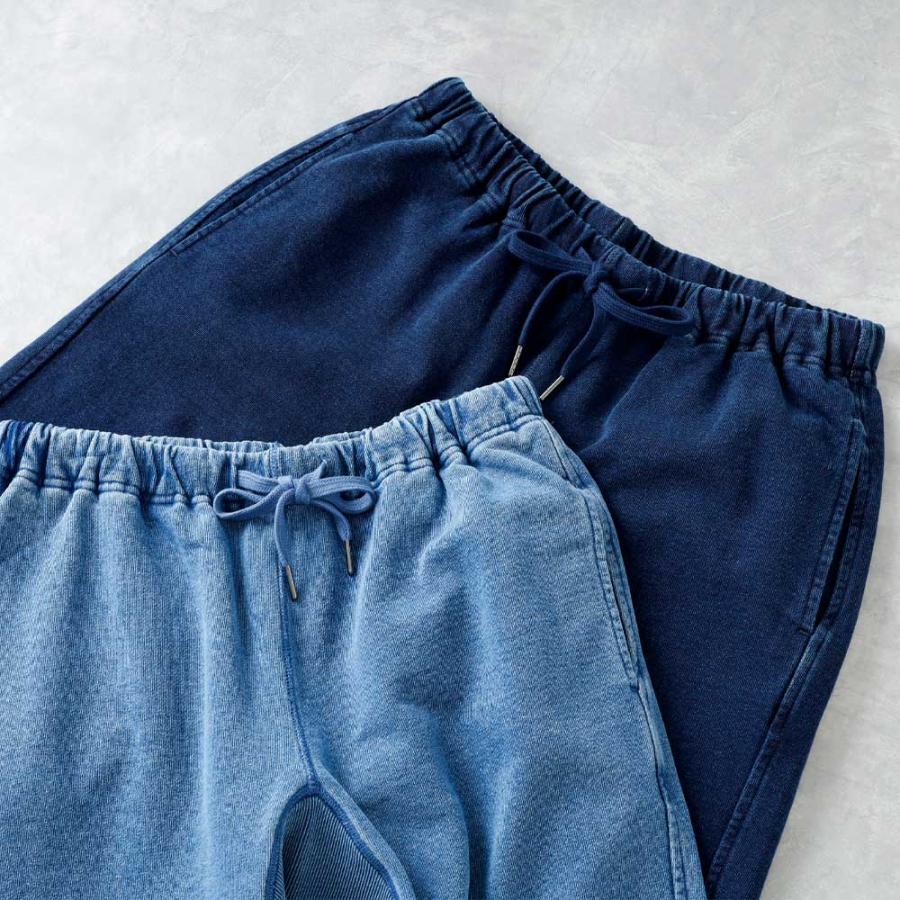 BLUE PORT インディゴスウェットパンツ メンズ 裏毛スウェット カット