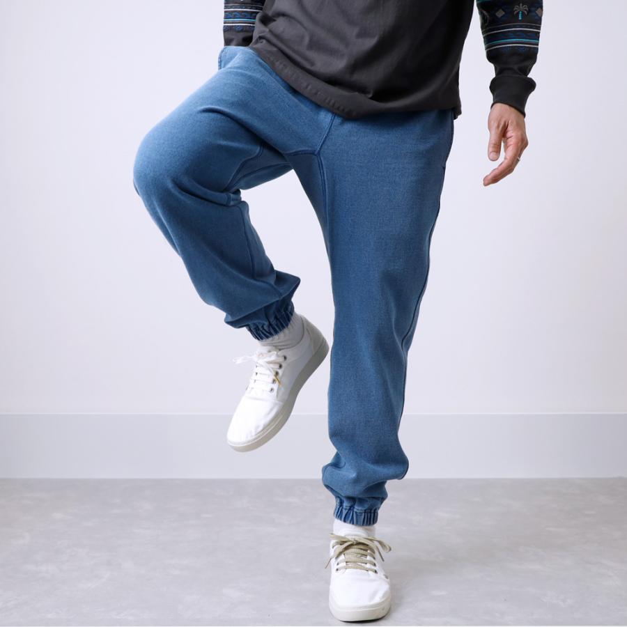 BLUE PORT インディゴスウェットパンツ メンズ 裏毛スウェット カット