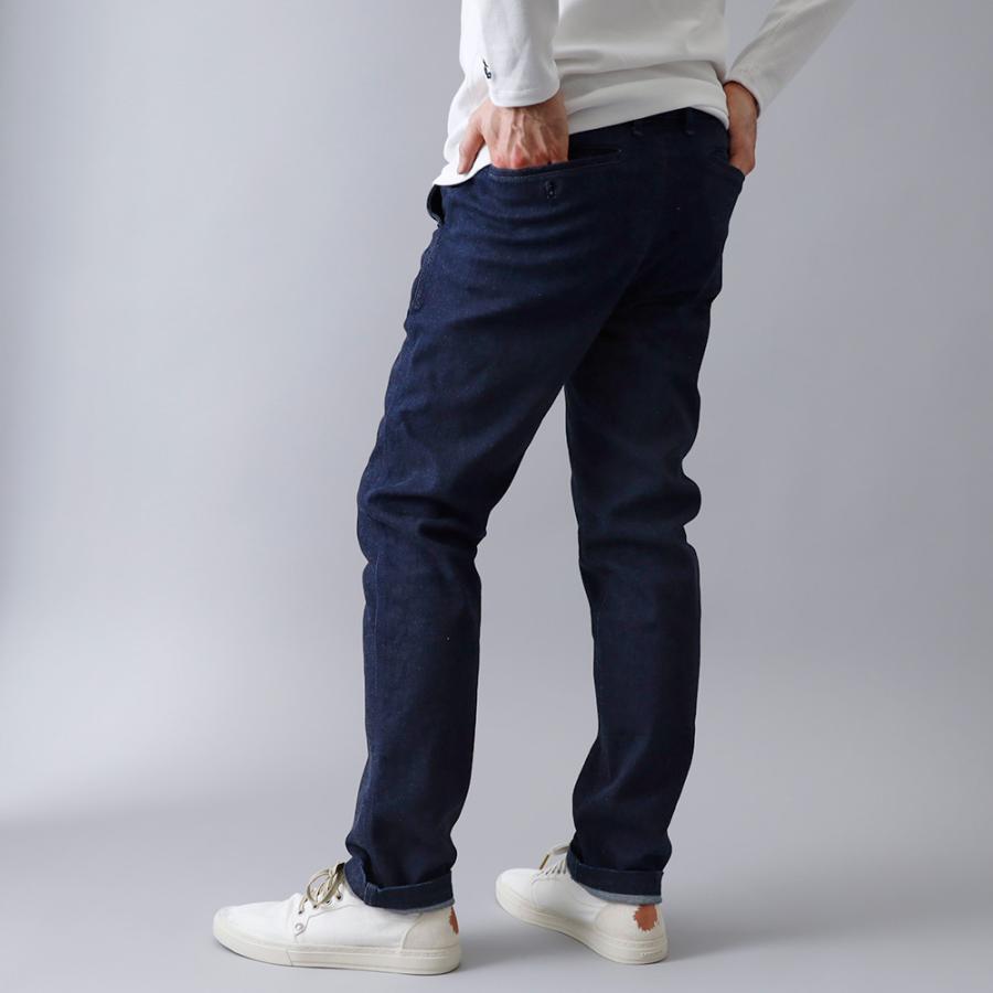 BLUE PORT デニム メンズ ストレッチパンツ トラウザーパンツ トラベル