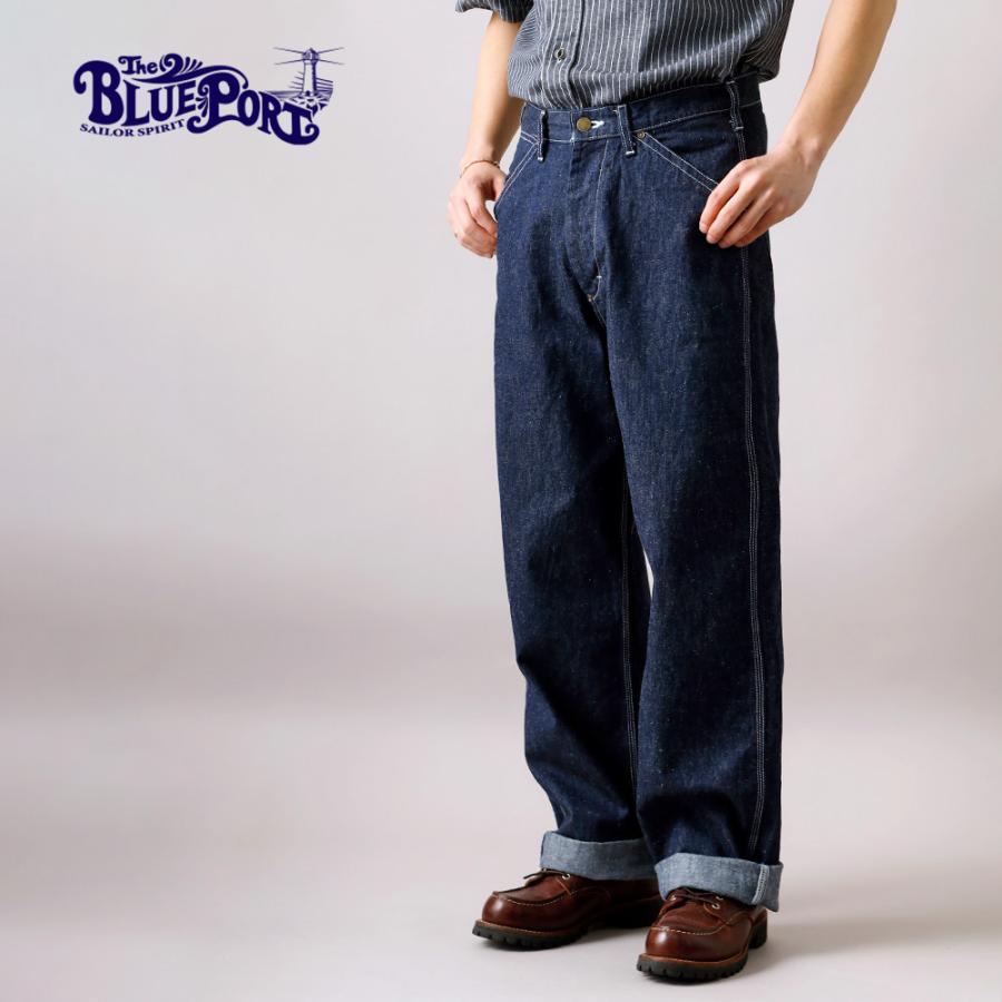BLUE PORT ワイドデニム メンズ ジーンズ デニムパンツ ワイドパンツ