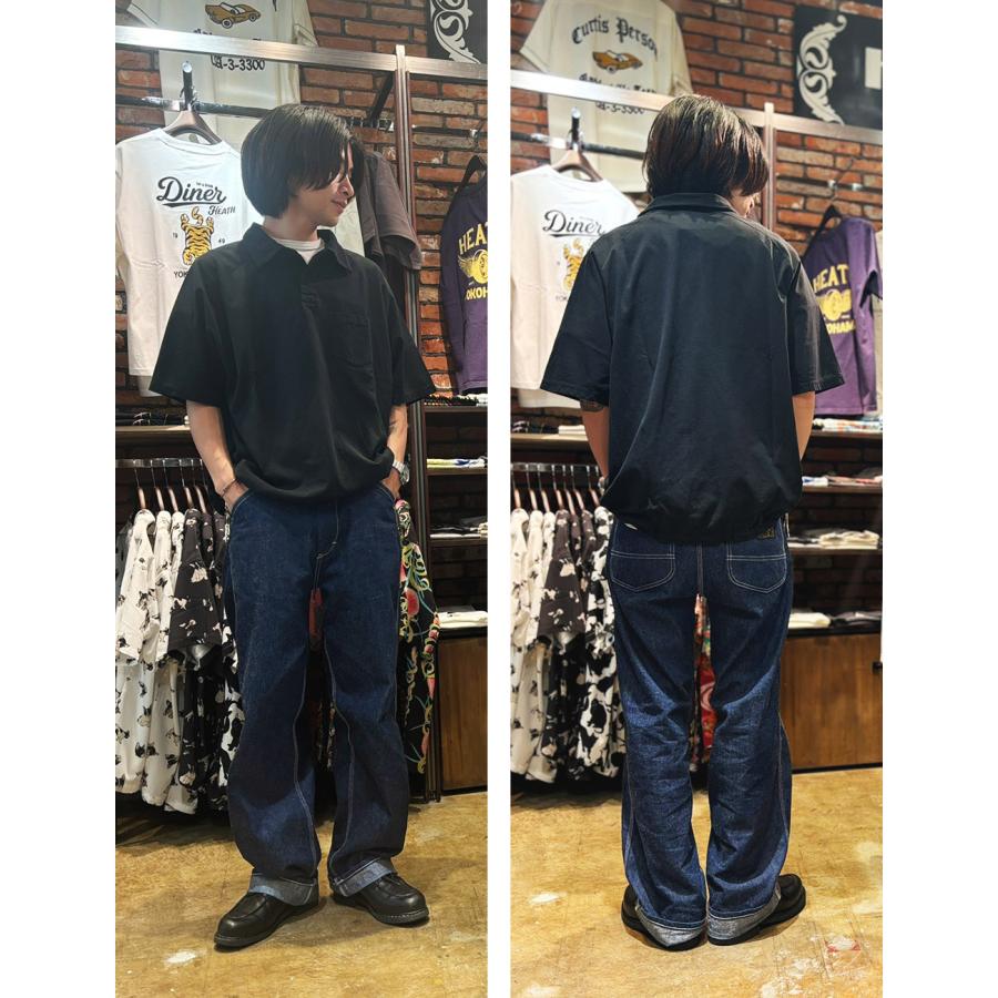 BLUE PORT ワイドデニム メンズ ジーンズ デニムパンツ ワイドパンツ
