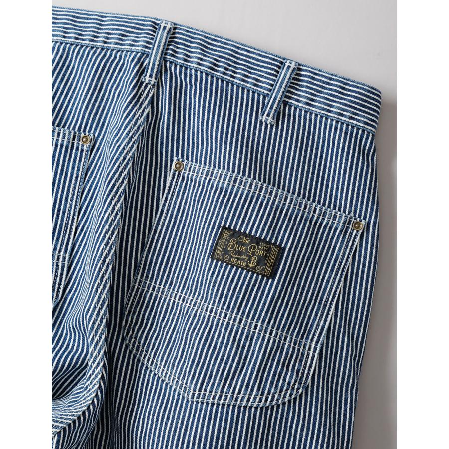 BLUE PORT ワイドパンツ メンズ ヒッコリー ヒッコリーパンツ
