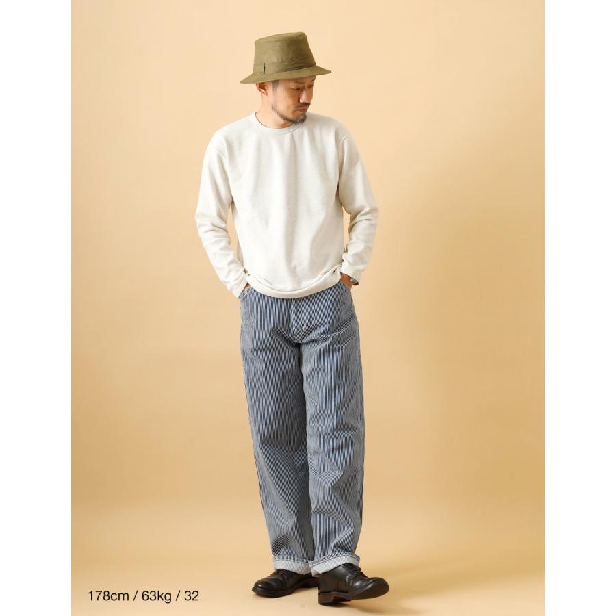 BLUE PORT ワークパンツ メンズ ヒッコリー ワイド 岡山児島 日本製