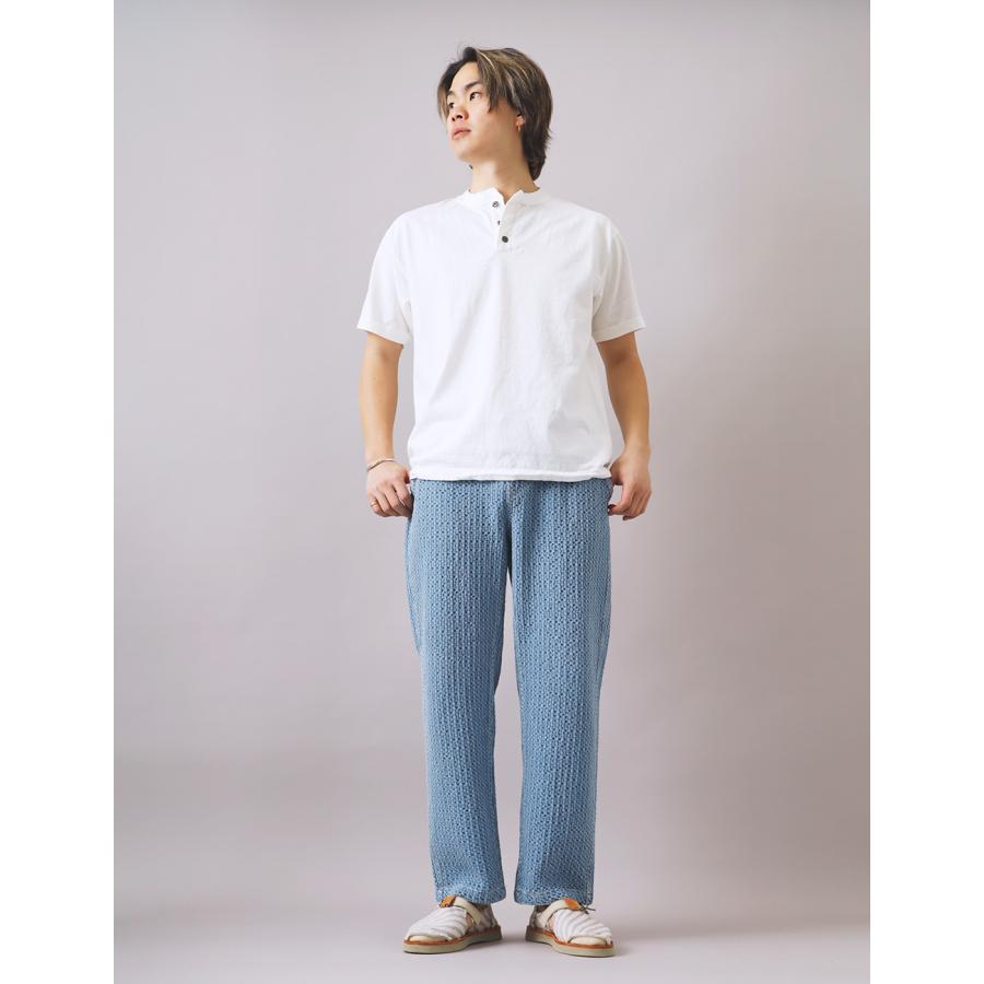 デニムパンツ メンズ イージーパンツ 変わり織 インディゴデニム