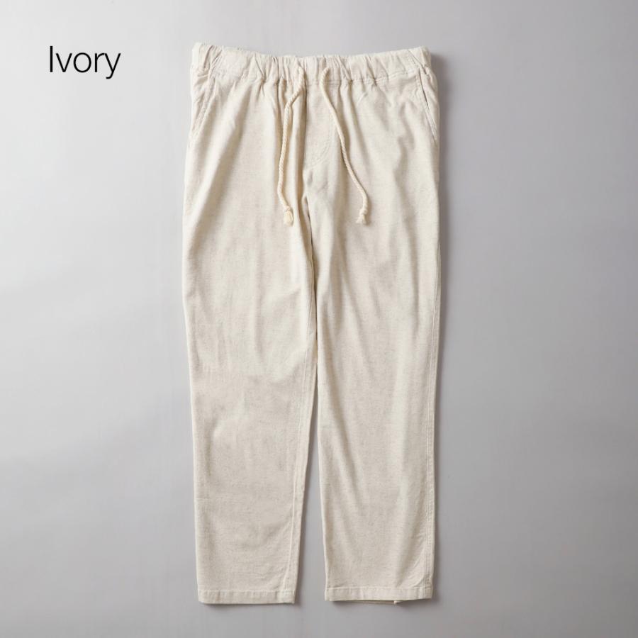 リネンパンツ メンズ ストレッチ イージーパンツ テーパードパンツ 麻パンツ 夏パンツ 涼しい 軽量 ウエストゴム カジュアル シンプル 無地 | BLUE PORT | 11