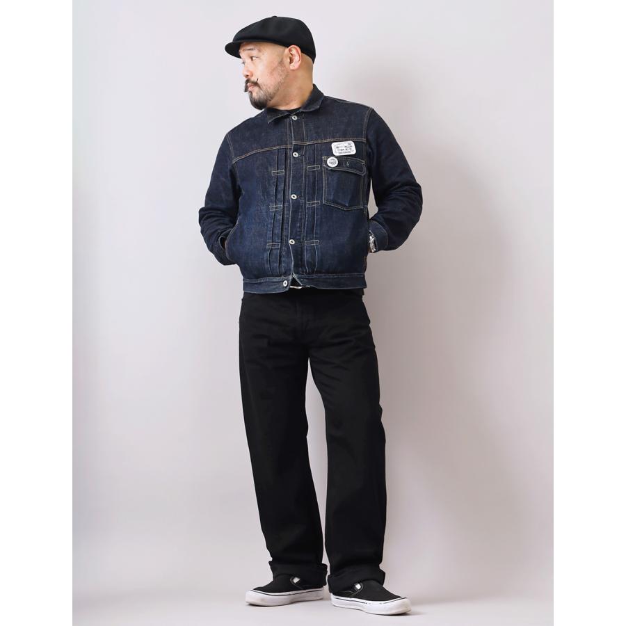 デニムパンツ メンズ セルビッチデニム ブラックデニム パンツ