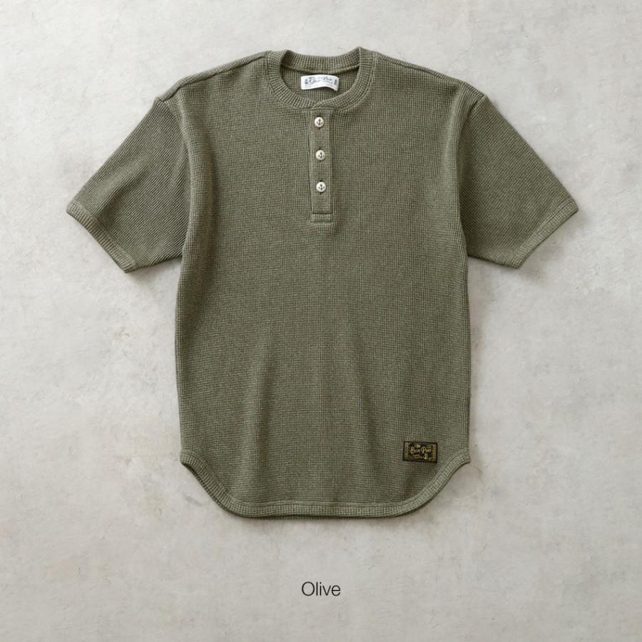 BLUE PORT サーマル メンズ Tシャツ カットソー 半袖 ワッフル 日本製