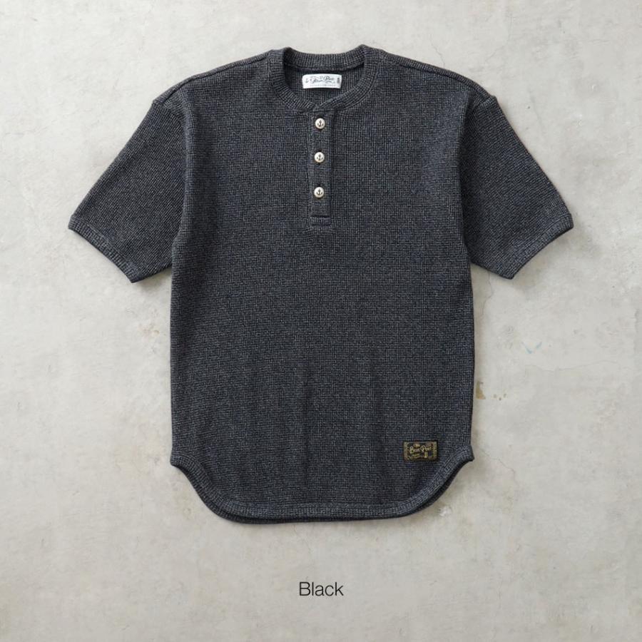 BLUE PORT サーマル メンズ Tシャツ カットソー 半袖 ワッフル 日本製