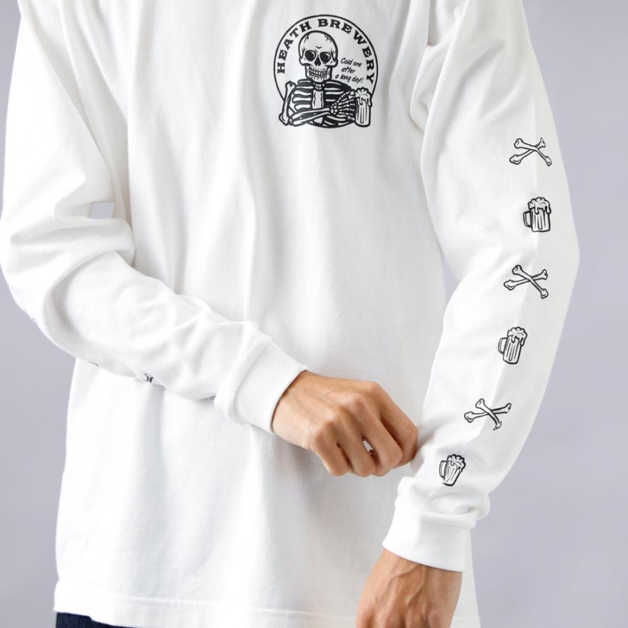 エンジニアードガーメンツ・ロンT・ホワイト グラフィックプリント L エンジニアードガーメンツ・ロンT・ホワイト グラフィックプリント L