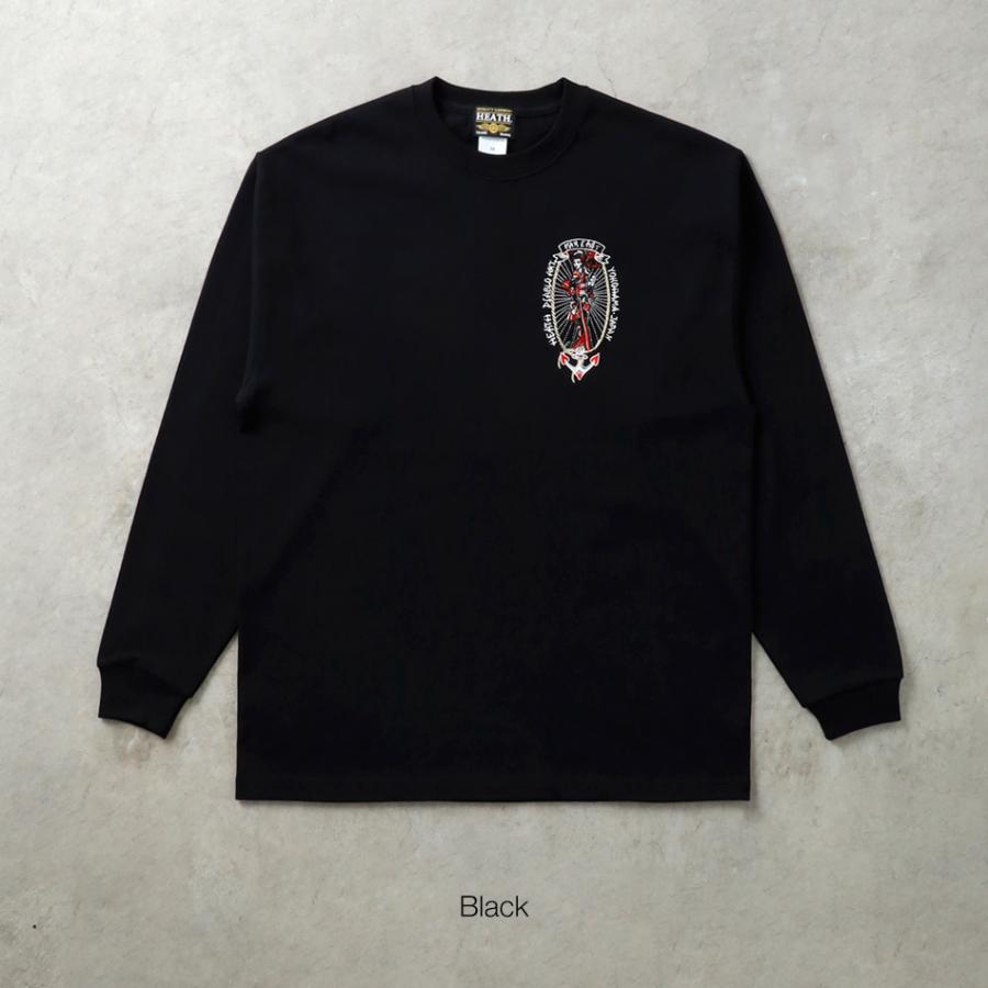 ロンT メンズ カットソー アメカジ 長袖 桐生産刺繍 刺繍Tシャツ 芸者