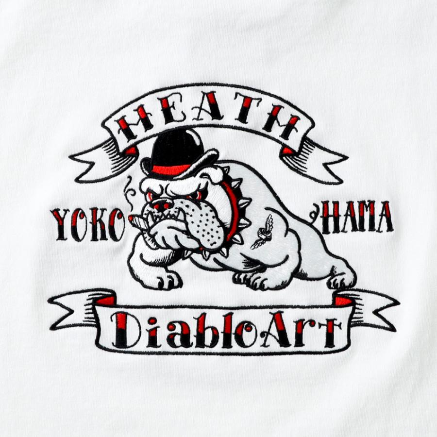 ロンT メンズ カットソー アメカジ 長袖 桐生産刺繍 刺繍Tシャツ 犬