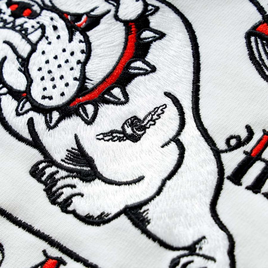 ロンT メンズ カットソー アメカジ 長袖 桐生産刺繍 刺繍Tシャツ 犬