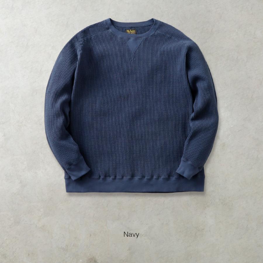 美品⭐︎L'Appartement サーマルニット ワッフル カシミヤ 鬼ワッフル メンズ 長袖 ガゼット クルーネック カットソー ヘビー