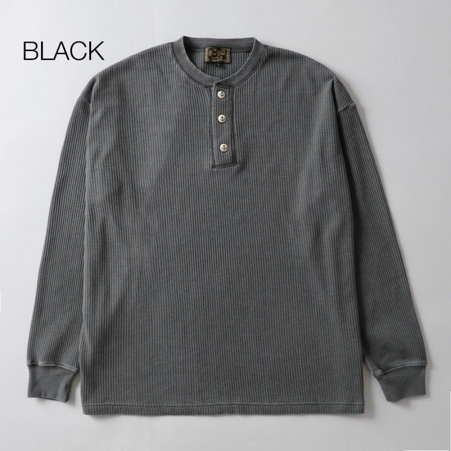 BLUE PORT サーマル メンズ Tシャツ カットソー 長袖 ワッフル ロンT