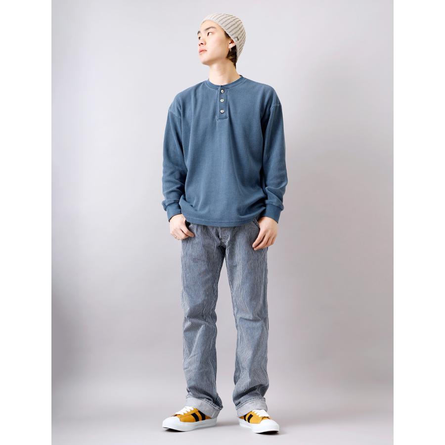 BLUE PORT サーマル メンズ Tシャツ カットソー 長袖 ワッフル ロンT