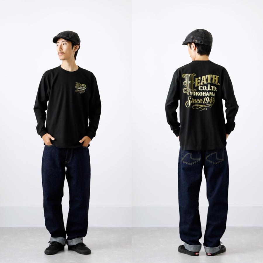 ロンT メンズ カットソー アメカジ 長袖 バックプリント ロゴ 大きい