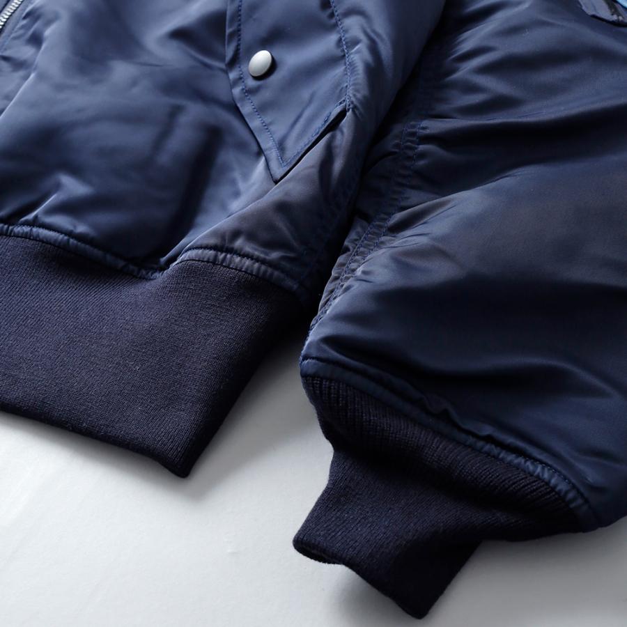 桃太郎ジーンズ（MOMOTARO JEANS） MA-1 刺繍 ネイビー MMOT6311