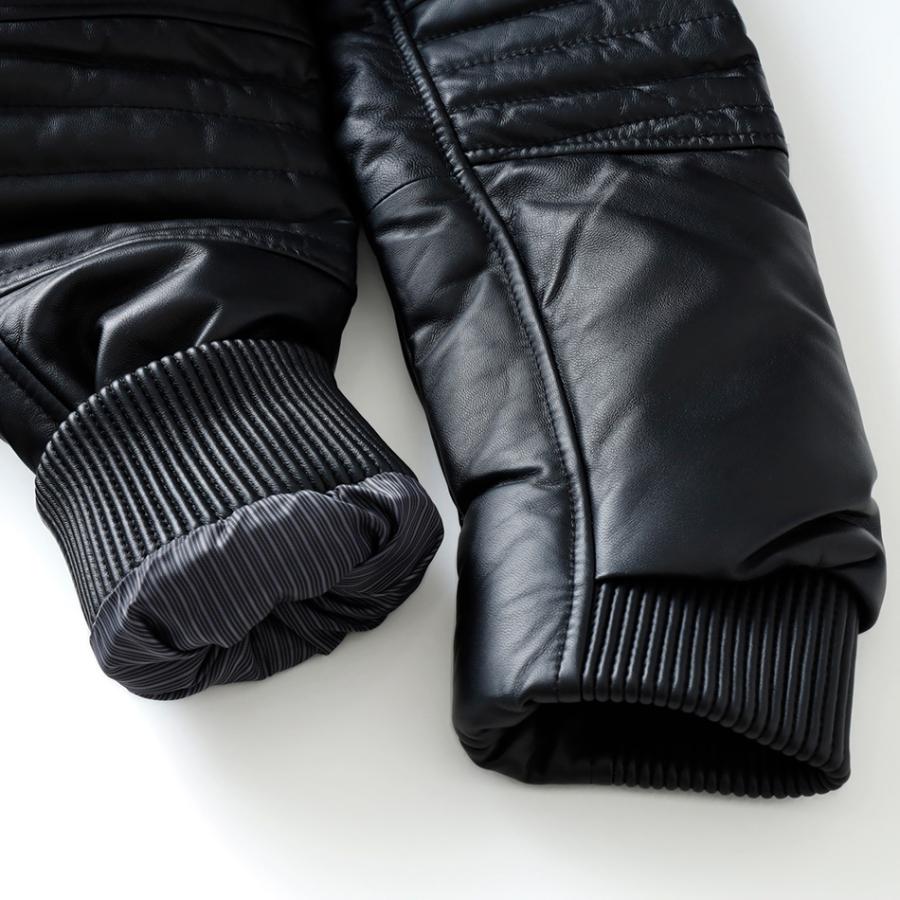 C DIEM カルペディエム レザー キルト ダウン ジャケット メンズ