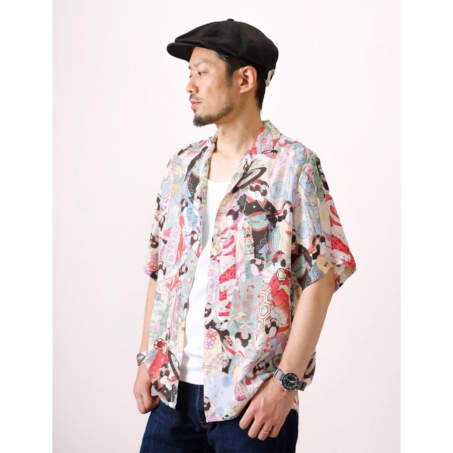 美品 NIPOALOHA ニポアロハ アロハシャツ L 鯉 総柄 京友禅 和柄 NIPOALOHA（ニポアロハ） アロハシャツ メンズ 日本製 シルク混 和柄