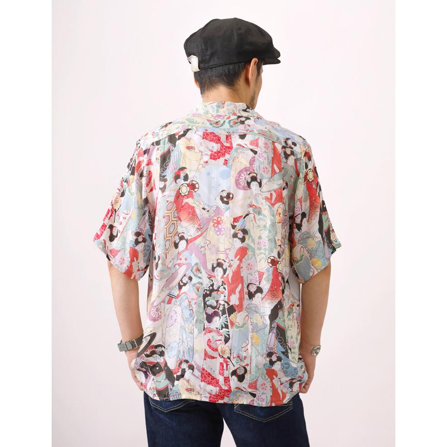 NIPOALOHA（ニポアロハ） アロハシャツ メンズ 日本製 シルク混 和柄