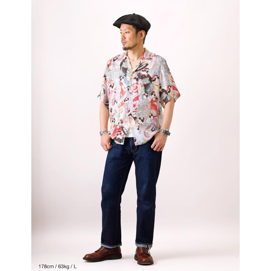 NIPOALOHA（ニポアロハ） アロハシャツ メンズ 日本製 シルク混 和柄