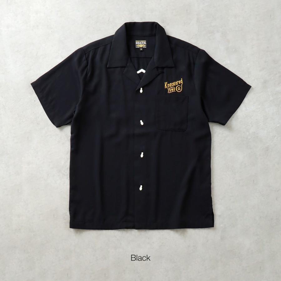 ボーリングシャツ 復刻 TRADERS トレーダーズ ボーリングシャツ M 刺繍 開襟シャツ