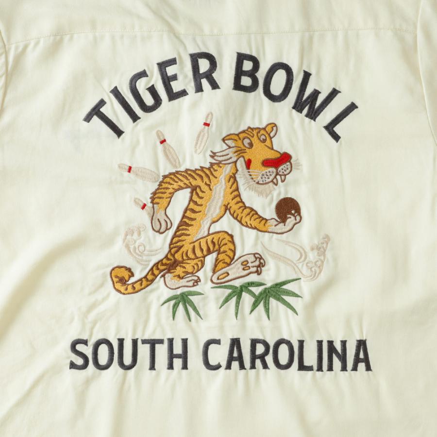 ボーリングシャツ メンズ 半袖シャツ 開襟シャツ オープンカラー 刺繍