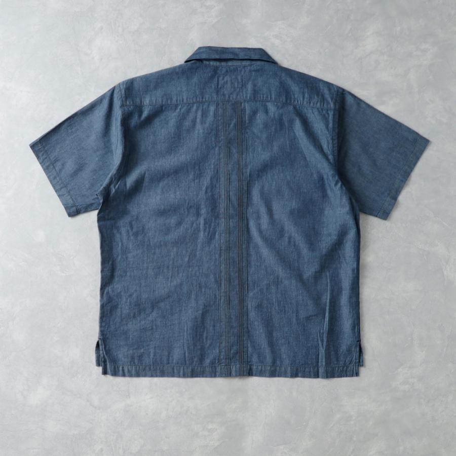 【完売品】25SS CONFECT 先染ヘンプシャンブレー半袖シャツ BEAMS（ビームス）シャンブレー オープンカラー シャツ（シャツ